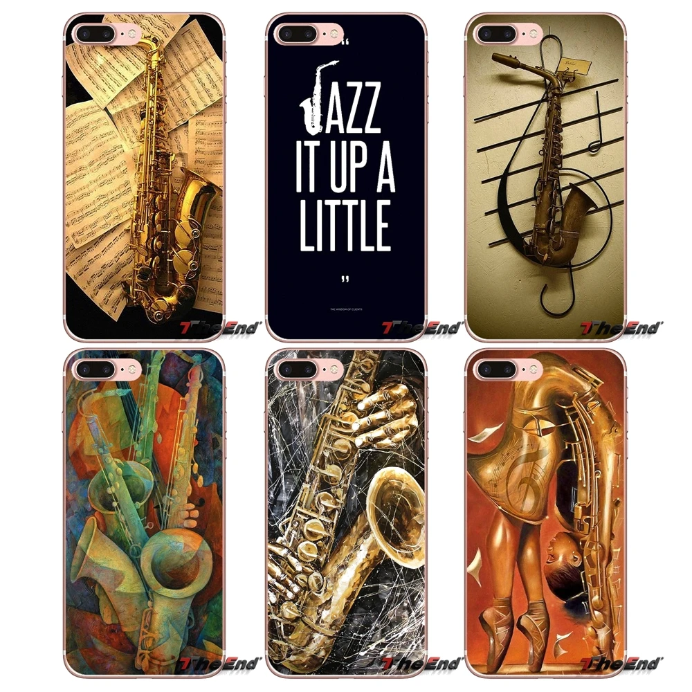 Для Xiaomi Redmi 4 3 3S Pro Mi3 Mi4 Mi4i Mi4C Mi5 Mi5S Mi Max Note 2 Чехол для саксофона SAX Music jazz symbols мягкий