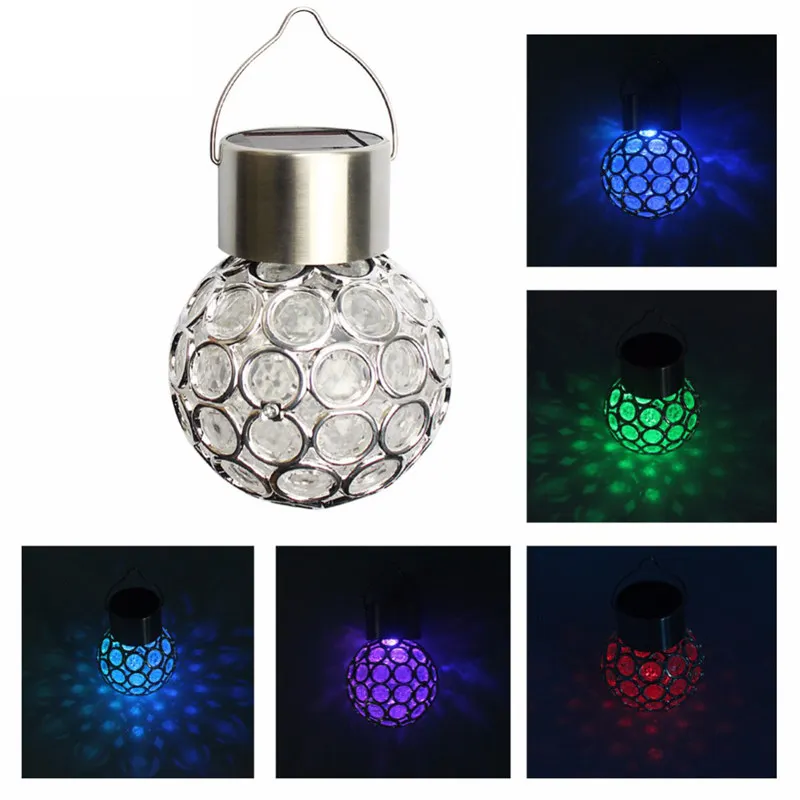 

AIMIHUO Solar lamp Outdoor Waterproof LED light Crackle Glass Solar Hang Ball Light RGB light for Garden Decor solar night light