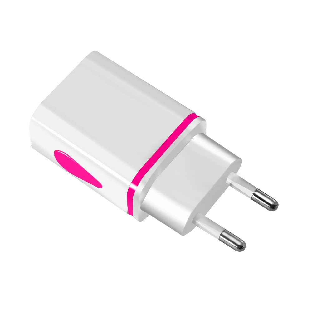 Proelio 5 V 2A الاتحاد الأوروبي التوصيل مصباح ليد 2 USB محول الهاتف المحمول شاحن usb حائطي مايكرو بيانات الشحن ل فون X 7 باد سامسونج S7