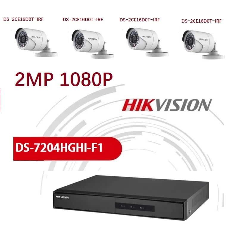 

Hikvision 4CH DVR Video Surveillance with 4PCS 1080P Network Security Night Vision cameras CCTV Security System Kits