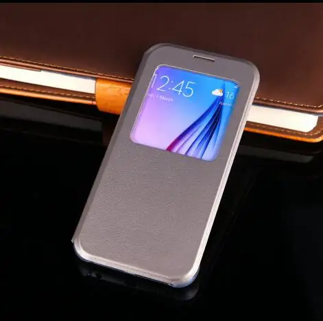 Флип-чехол S6edge для Samsung S6 edge G925F чехол с окошком Galaxy G920 G920F G920H G920i кожаные чехлы