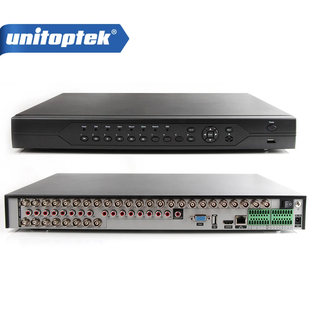 

32Ch 5MP AHD CCTV DVR, 32Ch 1080P NVR HVR 3 In 1 Video Recorder Support Max 32Pcs AHD Security Cameras IOS Android P2P View