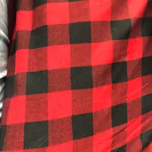 100x150 Рождество красный черный плед пижамы рубашка diy семья хлопок/лайкра трикотажная ткань стрейч шитье детская одежда ручной работы