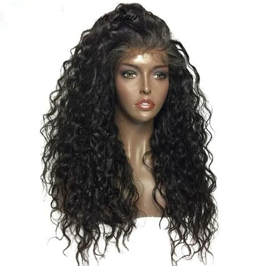synthetic curly lace front wig