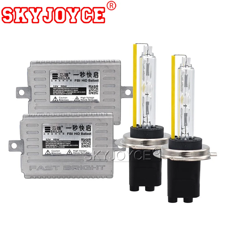SKYJOYCE AC 12V 55W D2H Xenon HID Kit 5500K Fast Bright Car Headlight Kit Xenon H7 H11 H3 HB3 HB4 H1 55W Fast Start HID Ballast (4)