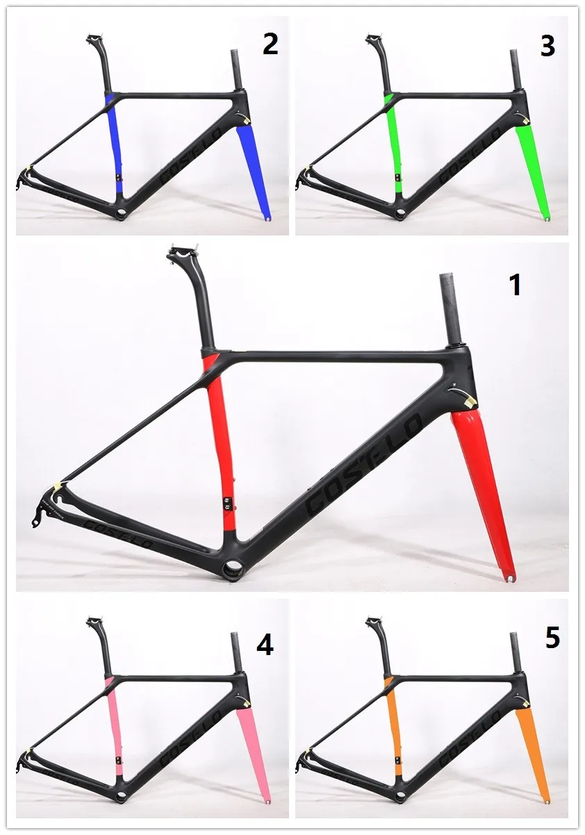 Top COSTELO carbon road bike frame,fork headset clamp, seatpost Carbon Road bicycle Frame 880g SLX  free shipping 1