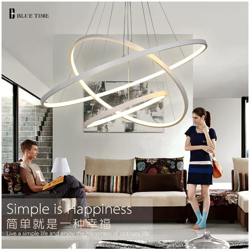 Светодиодный подвесной светильник для гостиной столовой золотой черный