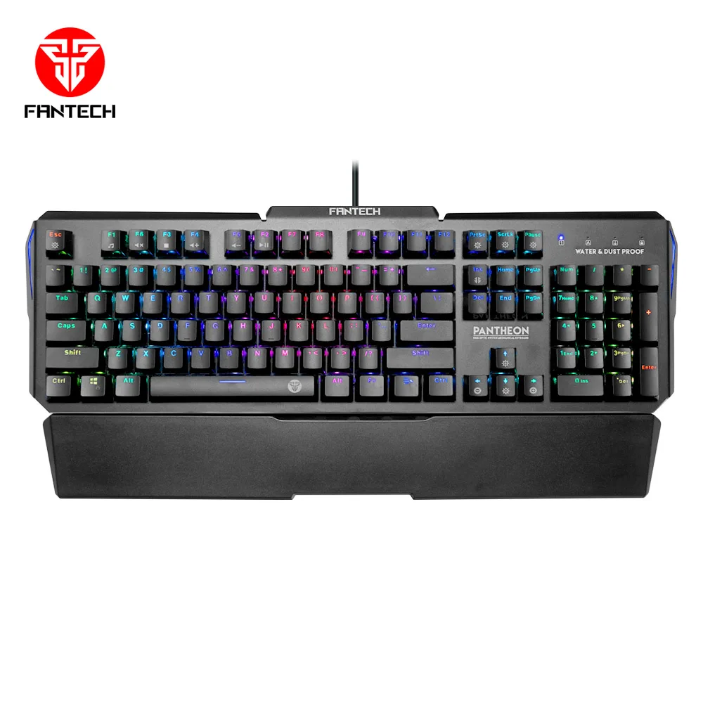 

FANTECH Official Sale Gaming Wired Mechanical Keyboard Waterproof 104 Keys Real RGB Blue Switch LED Backlit Anti-Ghosting