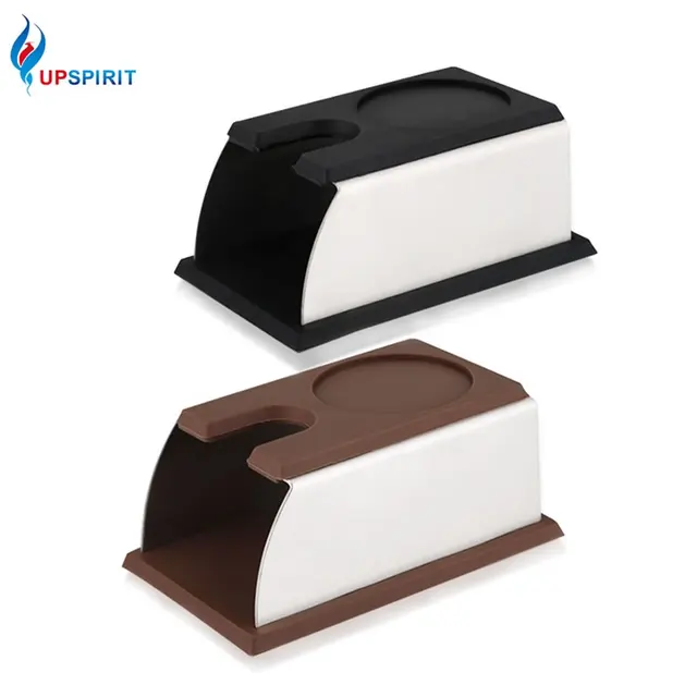 Best Offers Upspirit Stainless Steel Silicone Tamper Stand Hold Coffee Filter Espresso Tamping Mat Barista Tools Machine Coffee Accessories