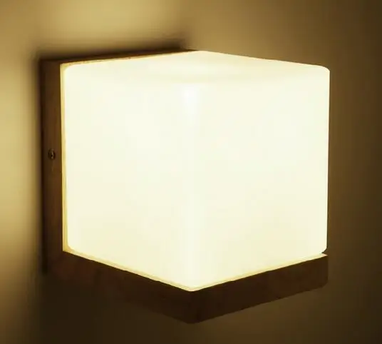 

Wall lamp modern simple bedroom bedside warm Japanese aisle lights Chinese solid wood LED lights CL MZ134