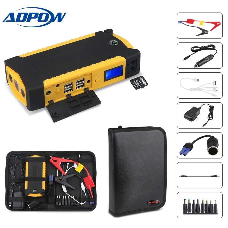 

ADPOW Multifunction Car Jump Starter Battery Charger 12V 68000mAH 600A Emergency Car Battery Booster Power Bank Starting Device