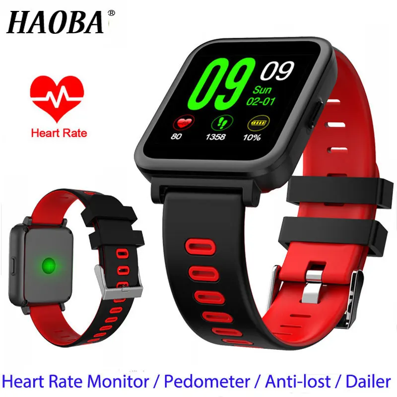 

HAOBA Bluetooth Smart Watch Heart Rate Sleep Monitor Pedometer Fitness Smartwacth For IOS Android xiaomi huawei samsung phone