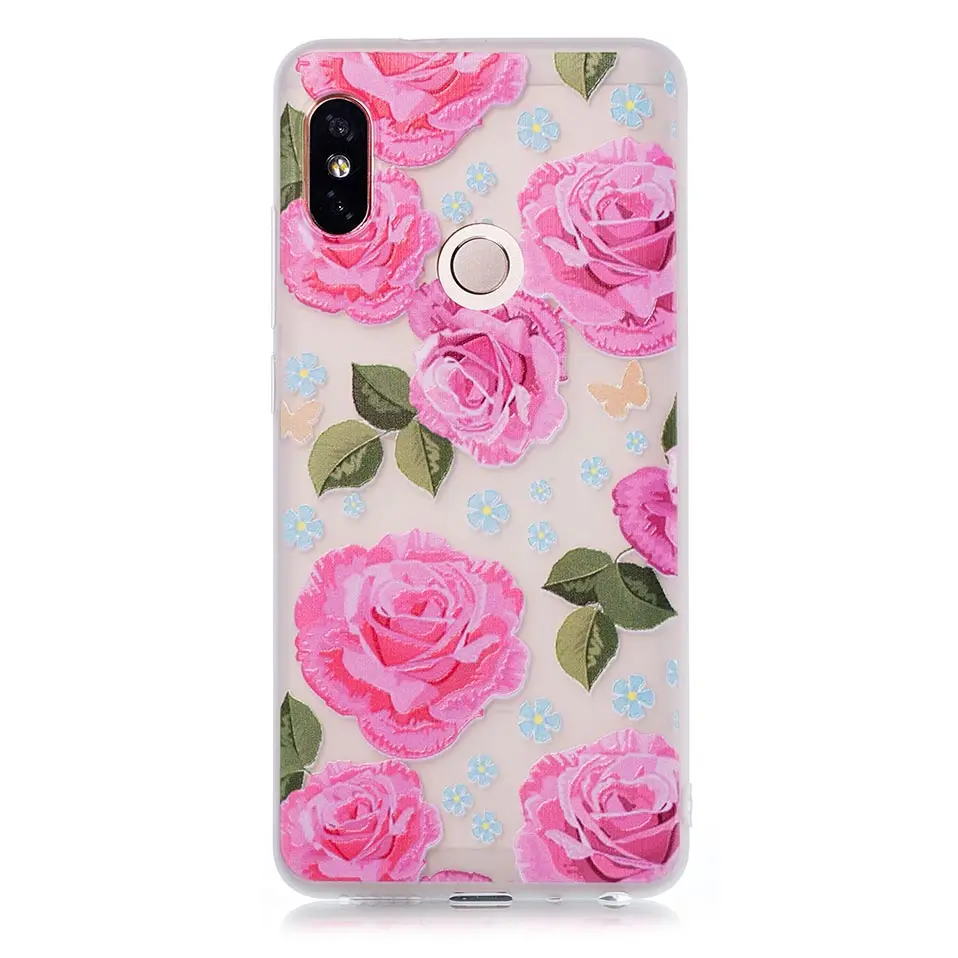 Модный чехол из термополиуретана для Redmi 4A 5X 5A 6 6A 6Pro цветок телефона Xiaomi mi A1 6X A2 x2S 8