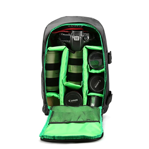 ABKT-Multi-functional Waterproof Camera Backpack Laptop Video Case DSLR Camera Bag for Nikon Canon Sony Digital Camera