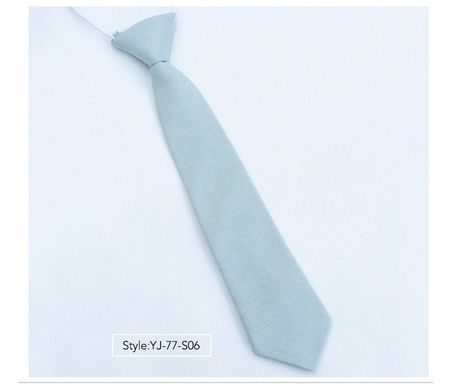 Галстук для детей, хлопковый однотонный качественный галстук с воротником для мальчиков и девочек, Детский галстук для выступлений, фото