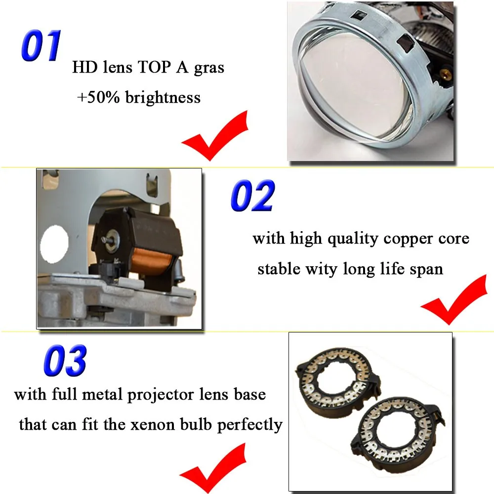 2 шт. 3,0 дюймов hella 5 автомобиля Bi xenon hid объектив проектора металлический держатель с D1S ксенона балласт автомобильная лампа изменить
