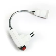 AC 100-240 V E27 20 см Гибкая лампа держатель Держатель для лампы осветительного прибора белый гибкие полосы света конвертер на переключатель включения/выключения разъем адаптера штепсельная вилка европейского стандарта