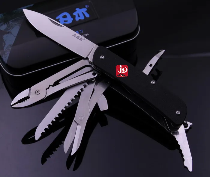Camping Stuff Sanrenmu WA751 EDC Pocket Multitool Folding Knife with