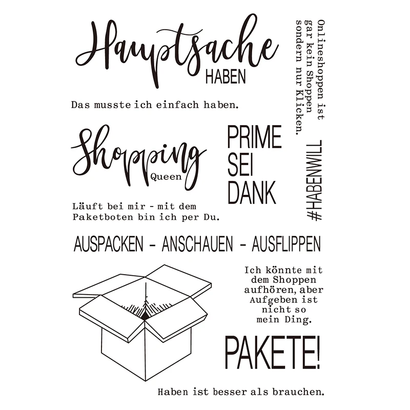 

AZSG "Prime Thanks" Germany Transparent Clear Stamp For DIY Scrapbooking Decorative Card Making Craft Fun Decoration Supplies