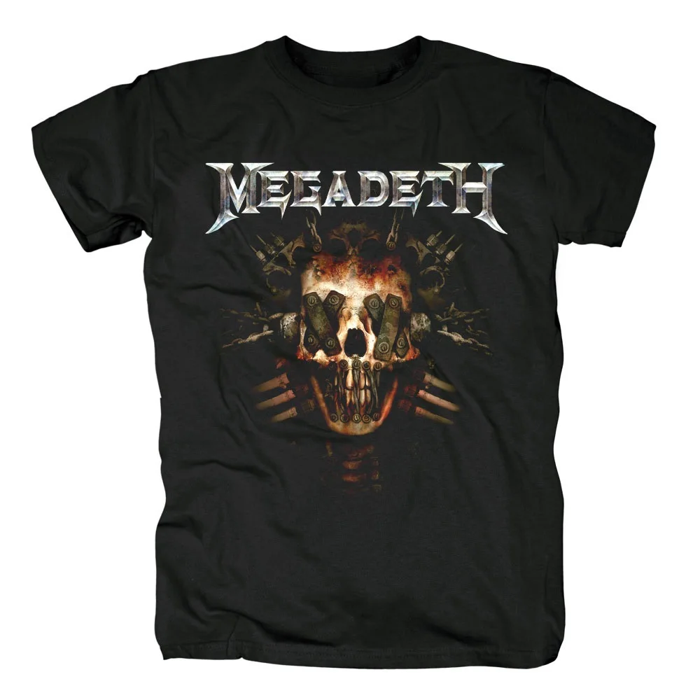 13 дизайнов Харадзюку уличная Megadeth Camiseta рок брендовая хлопковая Футболка 3D череп футболка с принтом в виде костей Hardrock thrash heavy Metal Rocker