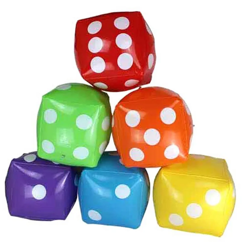 

5pcs Inflatable Multi Color Dice Inflated PVC Sieve Hot Toys Stage Props Child Birthday Party Favors Kids Outdoor Game Play Toy