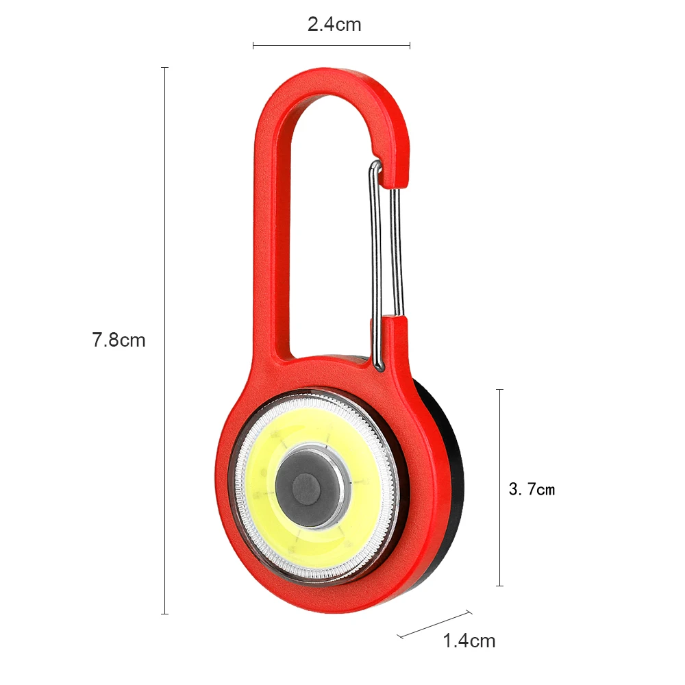 Портативный мини COB светодиодный брелок вспышка светильник брелок фонарь светильник лампа с карабином для кемпинга пешего туризма рыбалки
