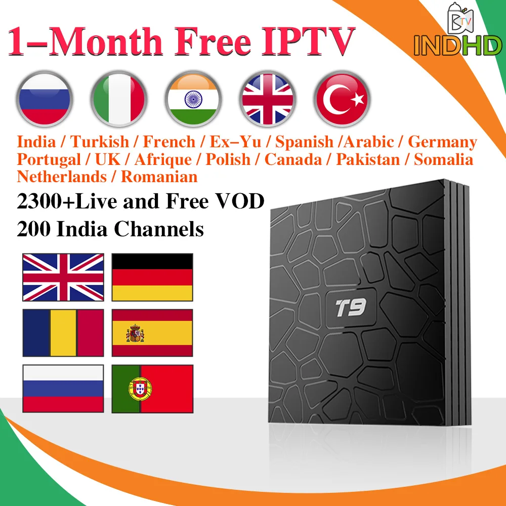 

India Italy IPTV T9 Box 1 month IP TV Arabic Canada Italian IPTV Subscription Android Box IPTV Turkey India Pakistan IP TV Italy