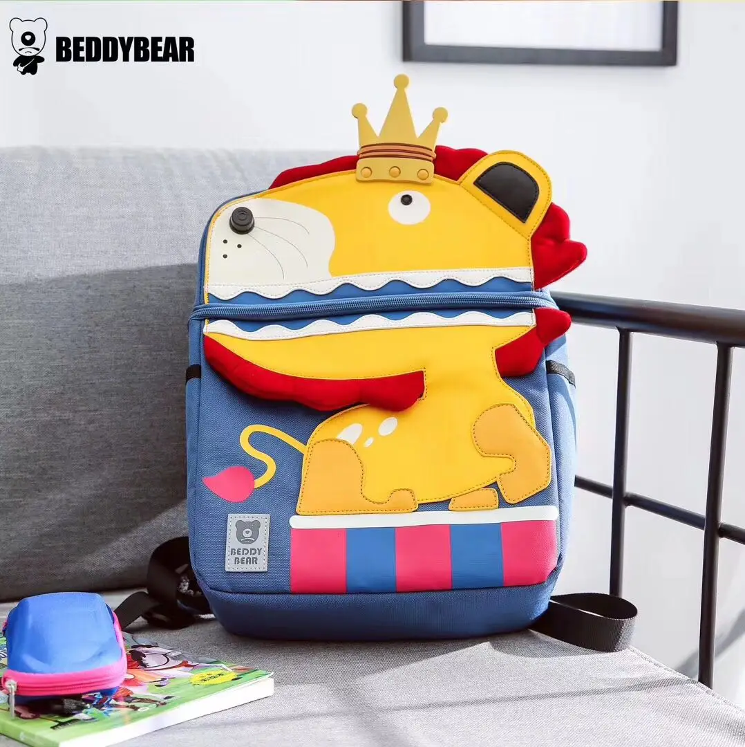 Bedddybear, школьные сумки для детей, Детский рюкзак, мультяшный Лев, кролик, медведь, школьные сумки для девочек, школьные сумки для мальчиков
