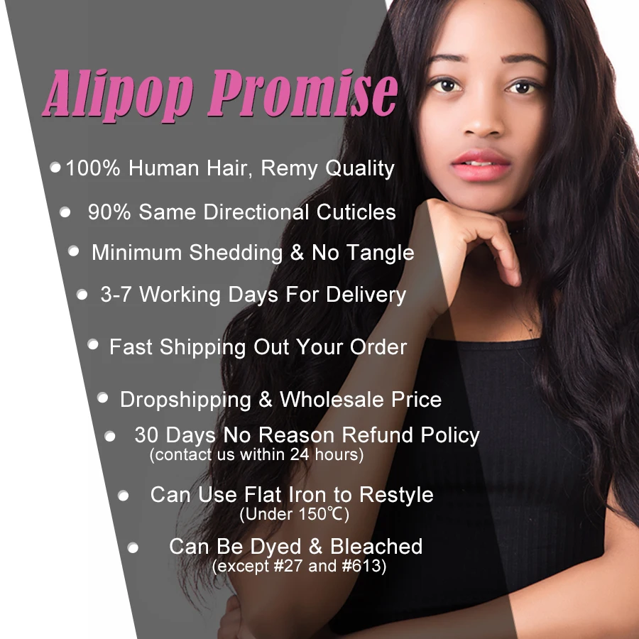3 Bundles Body Wave 100% Human Hair Bundles With Closure 4PC ALIPOP Indian Hair Bundles With Closure  4x4 Swiss Lace Remy Hair (9)