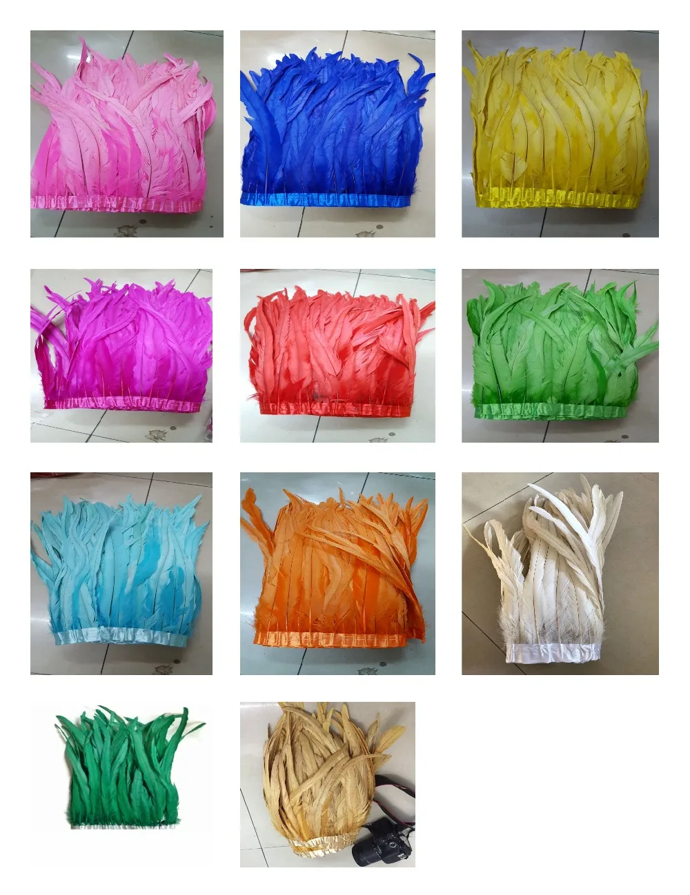 Free-shipping-new-design-2Yard-lcolor-Rooster-Coque-Tail-Fringes-30-35cm-Sewing-on-Rooster-feather