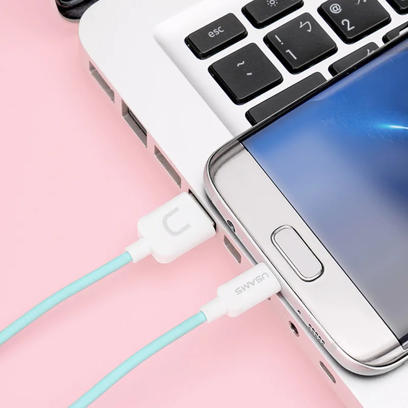 Micro USB кабель USAMS кабель для синхронизации данных и зарядки для samsung, кабель для мобильного телефона, USB кабель для зарядки Xiaomi, huawei, LG, microusb