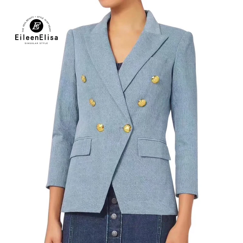 

Bule Women Jackets 2019 Spring Autumn Office Women Slim Casual Solid Female Jacket Luxury