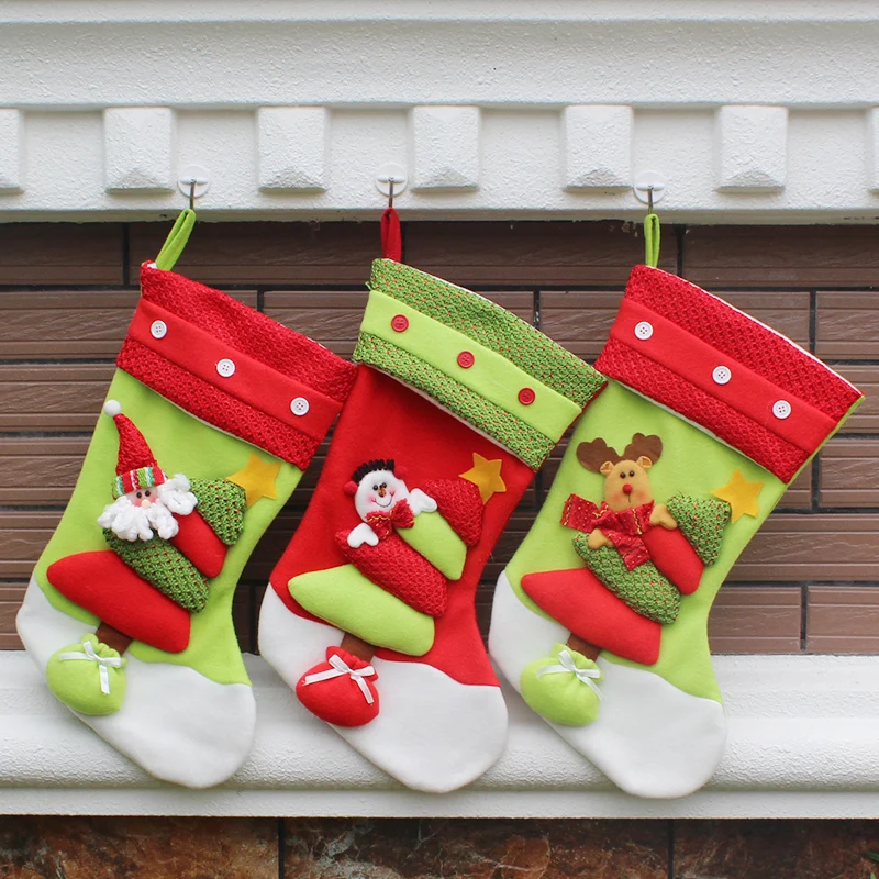 2016 New Fashion Large Long Legged font b Christmas b font Stocking font b Xmas b