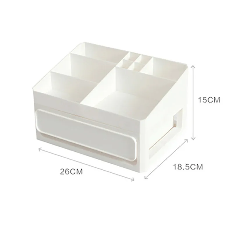 Домашний косметический ящик, органайзер для макияжа, многослойная коробка для хранения косметики, контейнер для рабочего стола, чехол для хранения, держатель для лака - Цвет: White 2 Layer