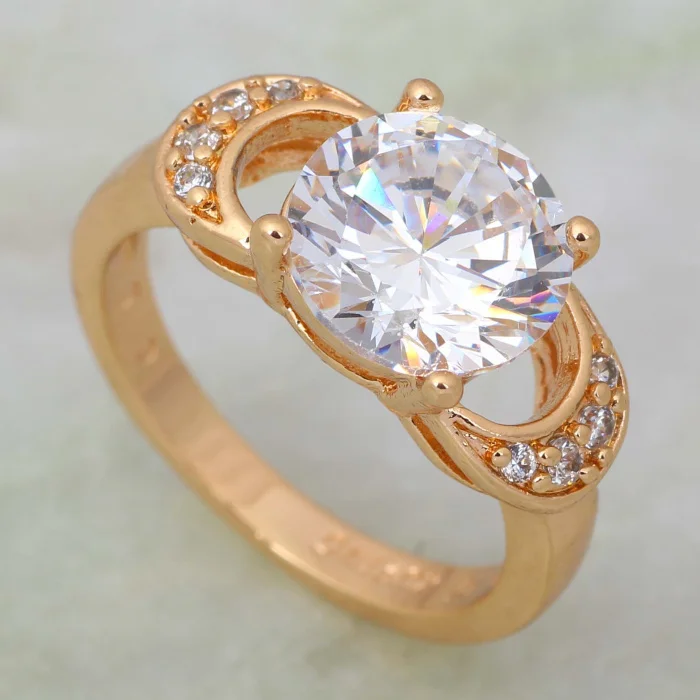

New 2019 Brand Fashion Jewelry Created Yellow Gold Women Ring R257