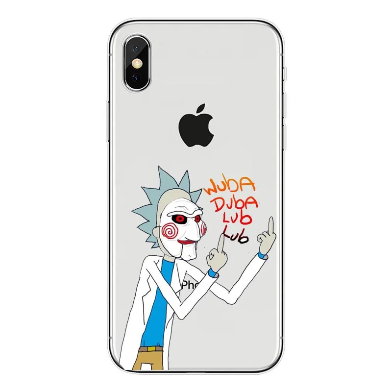 Забавный чехол для телефона Rick and Morty iphone XS MAX XR 8 8Plus 7 7Plus 6 6S 6Plus 5s SE мягкие