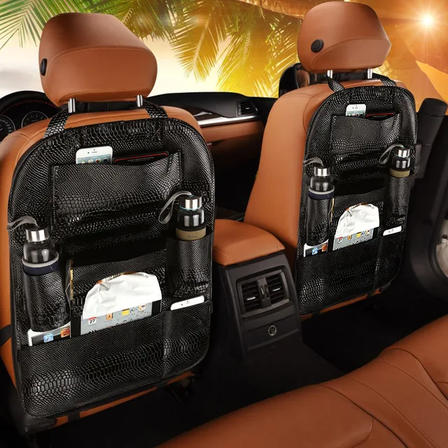 Buy Car Back Seat Organizer Storage Bag Premium PU