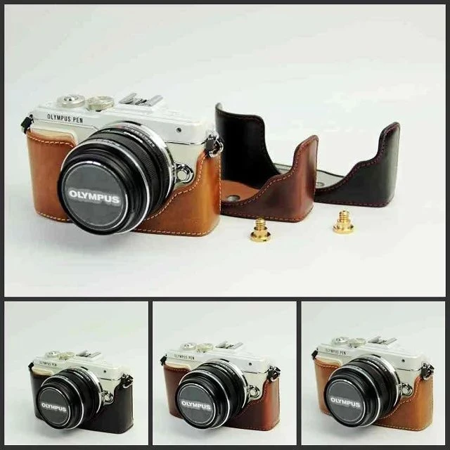 PU Leather Camera Bag for Olympus Pen Lite E-PL7 E-PL8 EPL7 EPL8 ...