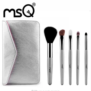

MSQ Professional 5 pcs Makeup Brushes Set For Women Fashion Soft Face Lip Eyebrow Shadow Make Up Brush Set Kit With Pouch Bag
