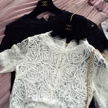 Чистый Цвет Джокер За Молния Шелк Бутона Без Подкладки Верхней Одежды Женские Футболки с Короткими Рукавами