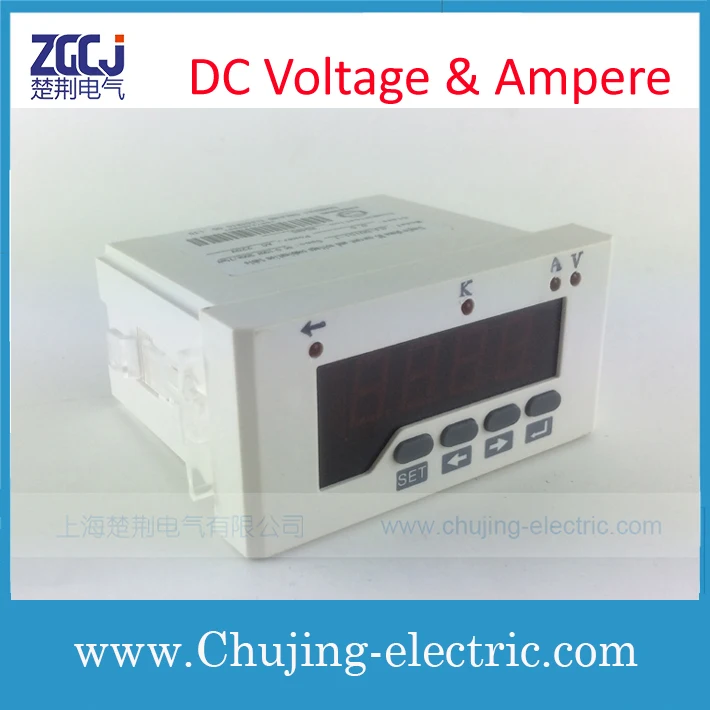 

DC voltage and ampere meter 96*48mm 24V DC power supply volt & ampere instrument with1 relay output with current shunt