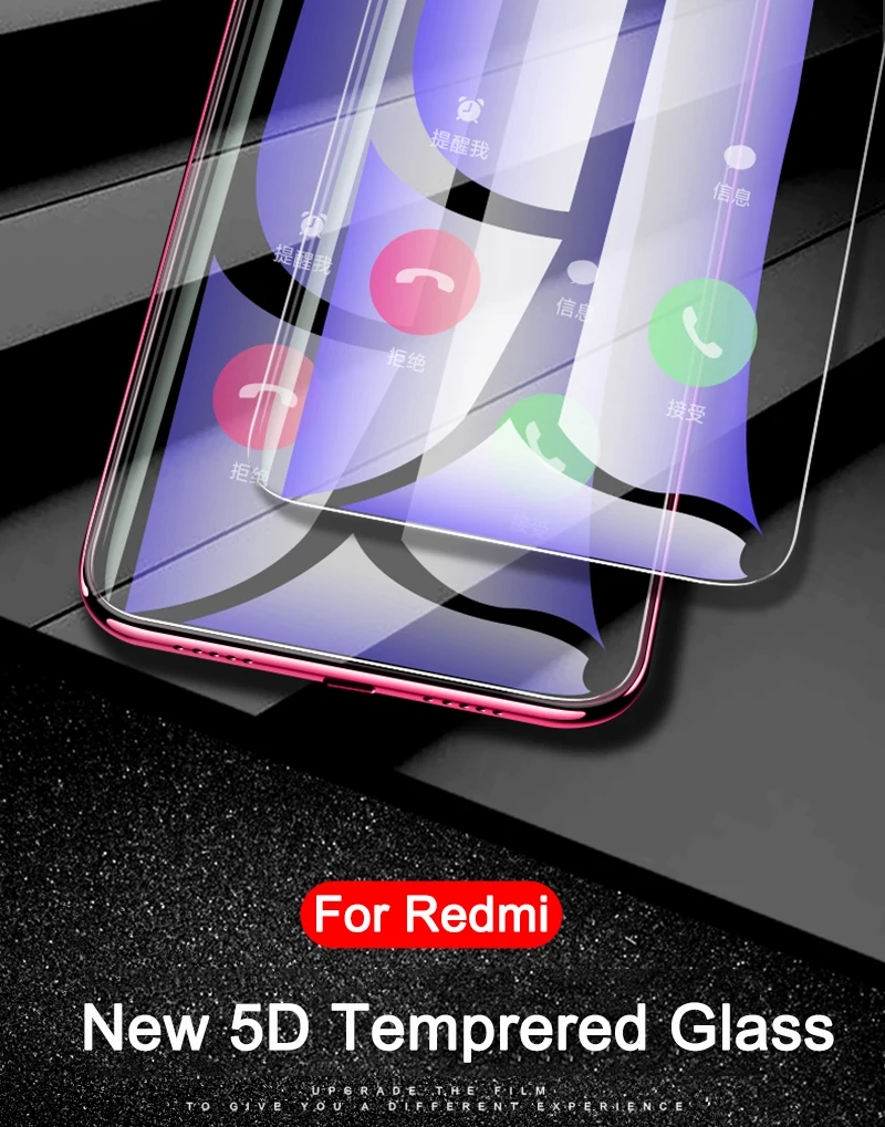5D закаленное стекло для Xiaomi Redmi Note 7 6 Pro 5 4X защита экрана на стекло для Xiaomi Redmi Note 6 7 Pro 5 Plus 4X 6A стекло