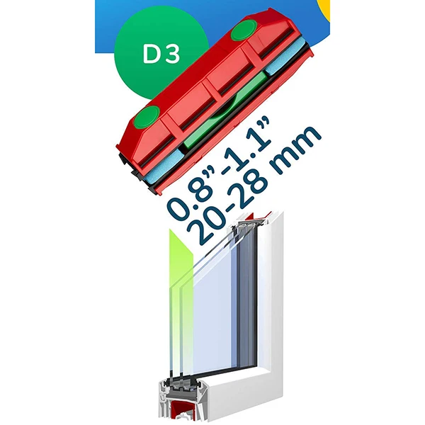 Магнитный очиститель окон для окон с двойным остеклением, двухсторонний очиститель окон, магнитные чистящие инструменты - Цвет: D3 20-28MM