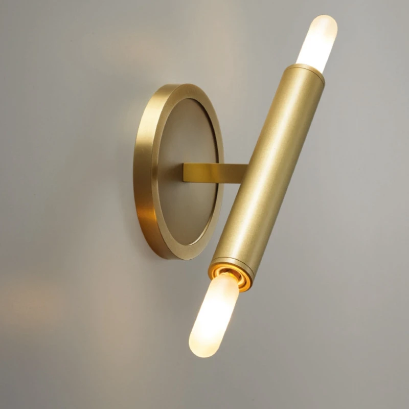 Pure Copper Modern Novelty Mirror Headlights Led Wall Lamp Living Room Bathroom Bedroom Wall Light Home Lighting Fixture (6)