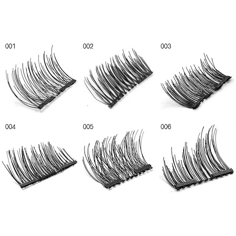 2 double magnetic eyelashes