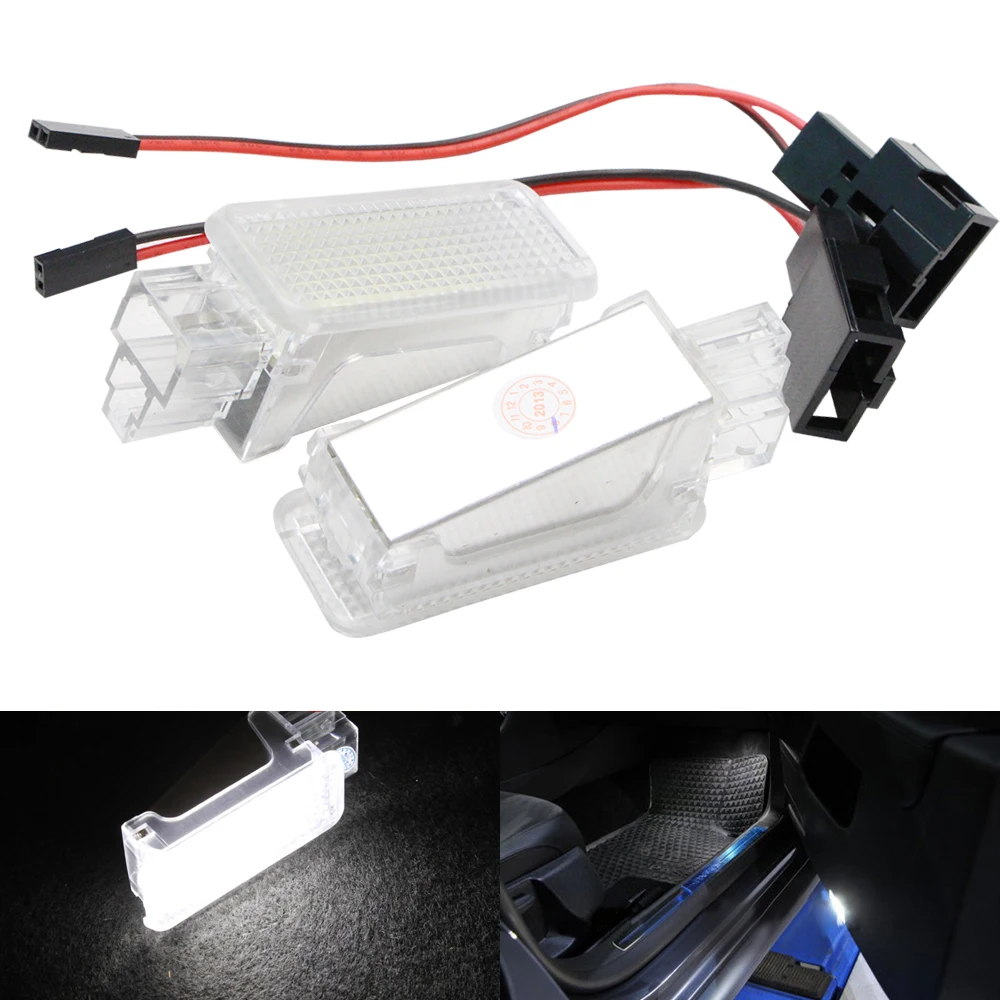 2 шт. светодиодные перчатки для VW Touareg Tiguan Eos Passat for SKODA SUPERB 2016 3V glove box light led foot