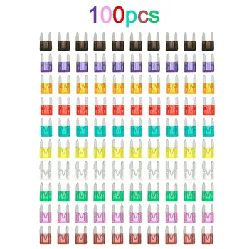 

100pcs Mini Blade Fuses Auto Car Truck Assortment Fuse Kit 2A 3A 5A 7.5A 10A 15A 20A 25A 30A 35A