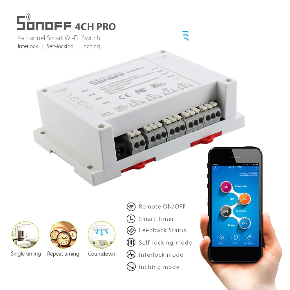 Хит Sonoff TH 16A беспроводной переключатель WiFi умный переключатель для автоматизации умного дома с датчиком температуры и влажности