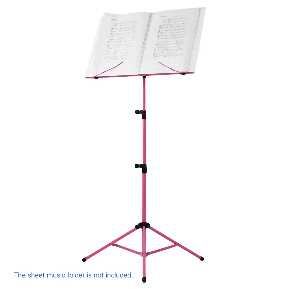 Складная музыкальная листовая подставка для штатива металлическая Музыкальная подставка держатель с водонепроницаемой сумкой для переноски 5 цветов Запчасти и аксессуары для гитары