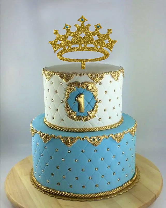 Принцесса Корона торт Топпер, Мальчик День Рождения король, первый день рождения, это мальчик ребенок душ торт Топпер, пол показать вечерние украшения